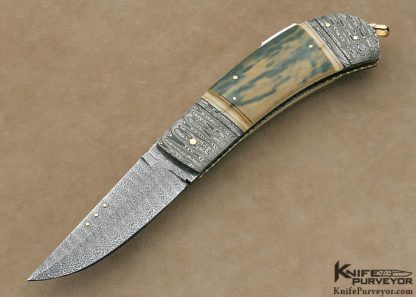 Kaj Embretsen Custom Knife Sole Authorship Damascus "Jumbo" Lockback