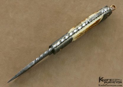 Kaj Embrestsen Custom Knife  Sole Authorship Damascus Lockback Folder - Image 4