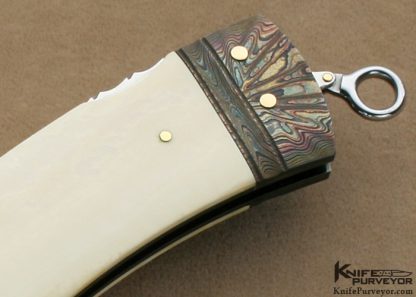 Kaj Embretsen Custom Knife Sole Authorship Damascus Lockback - Image 3