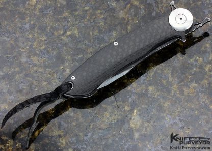 Kansei Matsuno Model FL02 Carbon Fiber Flipper Custom Knife - Image 3