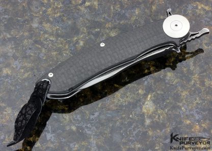 Kansei Matsuno Model FL02 Carbon Fiber Flipper Custom Knife - Image 3
