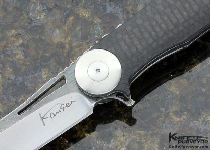 Kansei Matsuno Model FL02 Carbon Fiber Flipper Custom Knife - Image 2