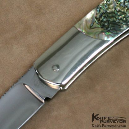 Ken Steigerwalt Custom Knife Abalone Scale Release Auto - Image 2