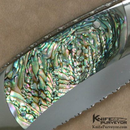 Ken Steigerwalt Custom Knife Abalone Scale Release Auto - Image 4