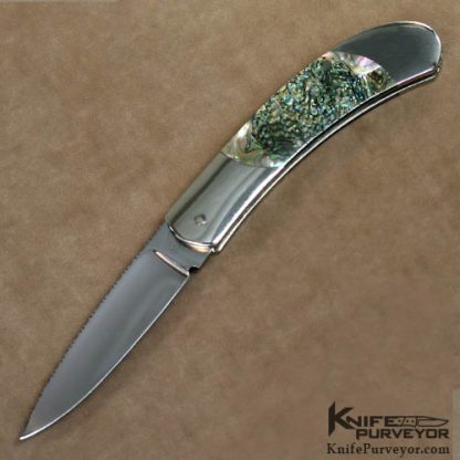 Ken Steigerwalt Custom Knife Abalone Scale Release Auto