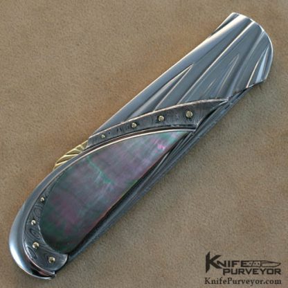 Ken Steigerwalt Custom Knife Blacklip Fluted Lockback - Image 3