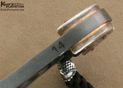 Oleksander Orebchuk Bogdanovich Custom Knives Oleksander Orebchuk Bogdanovich Custom Knives "Darkwater Steel ®"  #14 Piranha II Spear Point Fixed Blade - Image 6