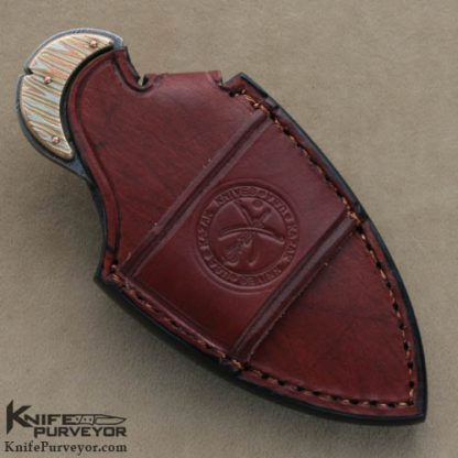 Oleksander Orebchuk Bogdanovich Custom Knives Sole Authorship Damascus #02 Piranha II Spear Point Fixed Blade - Image 8