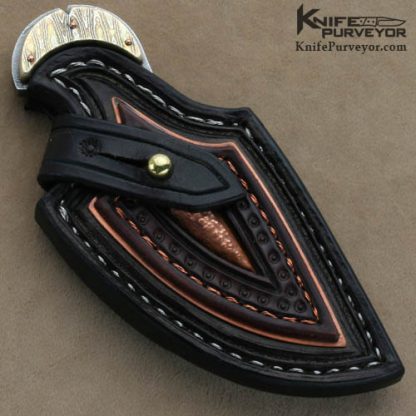 Oleksander Orebchuk Bogdanovich Custom Knives Sole Authorship Damascus #02 Piranha I Skinner Blade Fixed Blade - Image 6