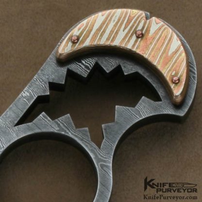 Oleksander Orebchuk Bogdanovich Custom Knives Sole Authorship Damascus #02 Piranha II Spear Point Fixed Blade - Image 3
