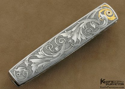 Kelly Carlson Custom Knife Tim George Engraved "Icicle" Linerlock - Image 3