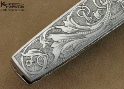 Kelly Carlson Custom Knife Tim George Engraved "Icicle" Linerlock - Image 4