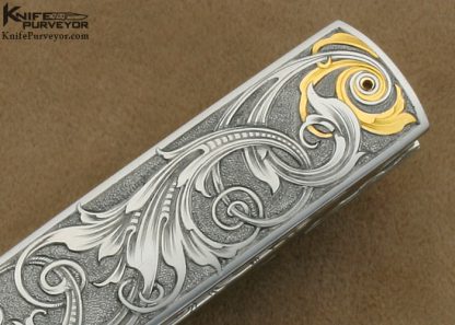 Kelly Carlson Custom Knife Tim George Engraved "Icicle" Linerlock - Image 5
