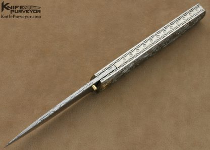 Kelly Carlson Custom Knife Tim George Engraved "Icicle" Linerlock - Image 6