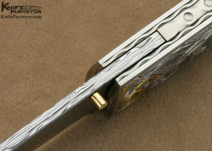 Kelly Carlson Custom Knife Tim George Engraved "Icicle" Linerlock - Image 7