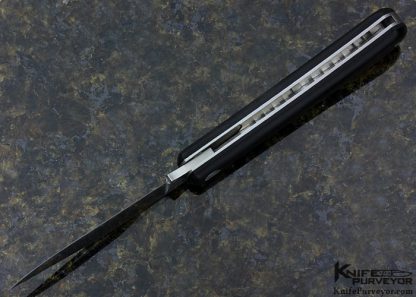 Ken Erickson Custom Knife Exhibition Grade Ebony Shadow Trapper Slipjoint - Image 5