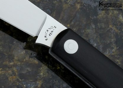 Ken Erickson Custom Knife Exhibition Grade Ebony Shadow Trapper Slipjoint - Image 2