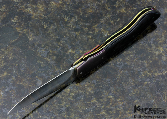 Ken Onion Custom Knife Anodized Titanium & Micarta D/A Auto Linerlock Knife Purveyor