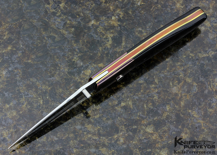 Ken Onion Custom Knife Anodized Titanium & Micarta D/A Auto Linerlock Knife Purveyor