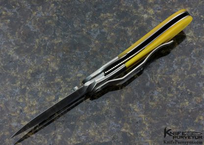 Ken Onion Custom Knife  "Yellow Onion" Yellow Micarta Speed Safe Opener - Image 5