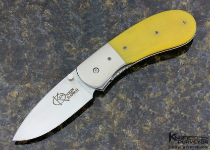 Ken Onion Custom Knife  "Yellow Onion" Yellow Micarta Speed Safe Opener