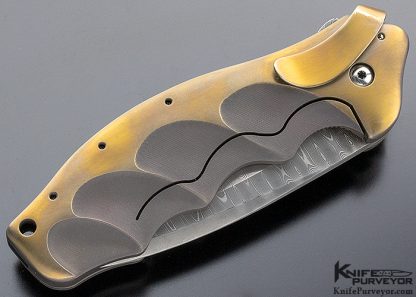 Ken Onion Custom Knife Damascus "Lawman" Framelock Flipper - Image 5