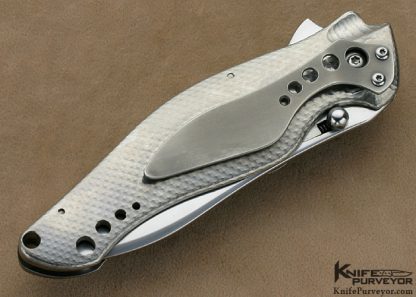Ken Onion Custom Knife Dimpled Titanium Custom Stud Lock Bump - Image 4