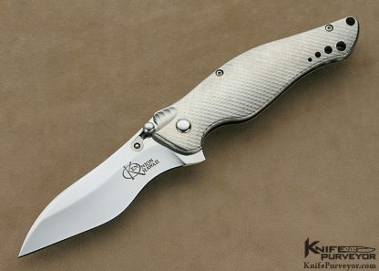Ken Onion Custom Knife Dimpled Titanium Custom Stud Lock Bump