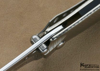 Ken Onion Custom Knife Dimpled Titanium Custom Stud Lock Bump - Image 6