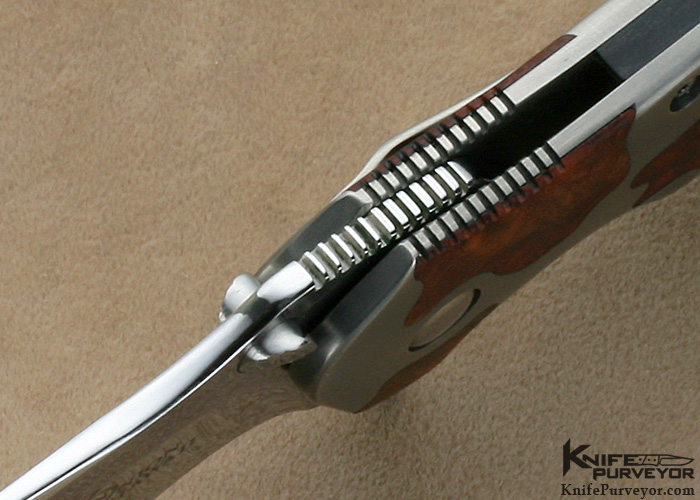 Ken Onion Custom Knife Desert Ironwood & Titanium "Taboo" Prototype Flipper Frame Lock - Image 6