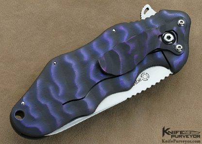 Ken Onion Custom Knife Anodized and Textured Titanium "Wrinkle" IKBS Flipper - Image 3