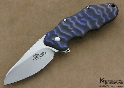 Ken Onion Custom Knife Anodized and Textured Titanium "Wrinkle" IKBS Flipper