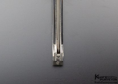 Ken Steigerwalt Custom Knife Art Deco Black Lip Pearl, Devon Thomas Sharks Tooth Damascus Lockback - Image 9