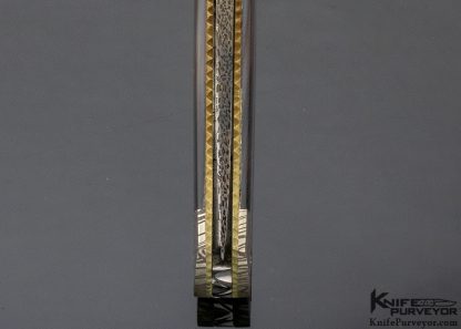 Ken Steigerwalt Custom Knife Mosaic Damascus Lockback with Tahitian Black Lip Pearl - Image 7
