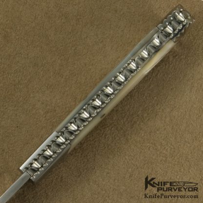 Ken Steigerwalt Custom Knife Mother of Pearl Lockback with Fluted Bolster - Image 4
