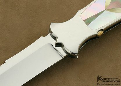 Ken Steigerwalt Custom Knife Multiple Pearl Inlaid Tab Release - Image 2