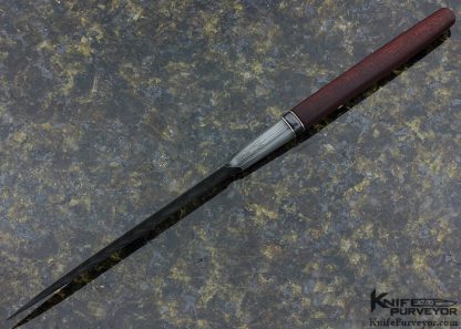 Kevin Klein Custom Knife Jason Morrissey's Steel, Bloodwood with Wrought Iron & Silver Spacers - Image 5