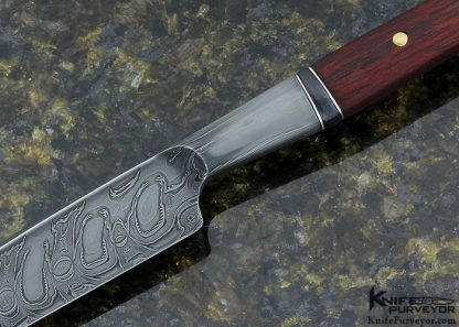 Kevin Klein Custom Knife Jason Morrissey's Steel, Bloodwood with Wrought Iron & Silver Spacers - Image 2