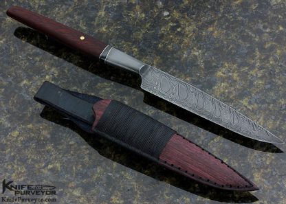 Kevin Klein Custom Knife Jason Morrissey's Steel, Bloodwood with Wrought Iron & Silver Spacers - Image 3