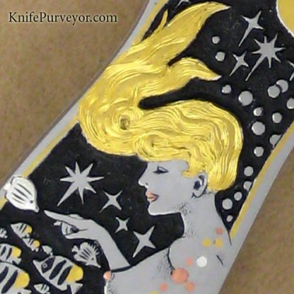 Joe Kious Custom Knife Engraved by C.J. Cai - Image 5