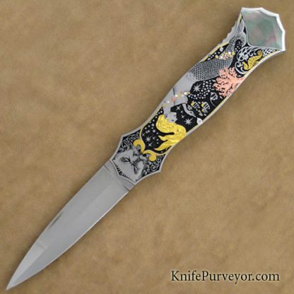 Joe Kious Custom Knife Engraved by C.J. Cai