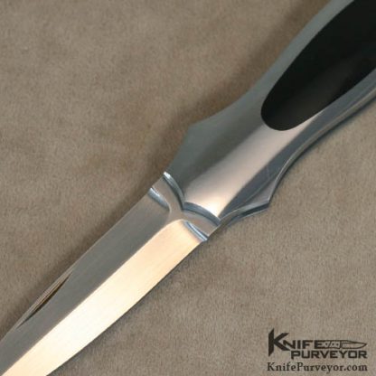 Joe Kious Custom Knife Black Jade Lockback Dagger - Image 2