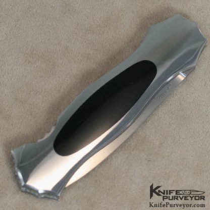Joe Kious Custom Knife Black Jade Lockback Dagger - Image 3