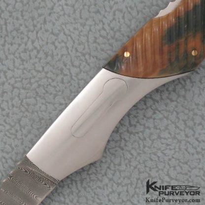 Joe Kious Custom Knife Fluted  Auto Lockback - Image 2