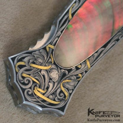 Joe Kious Custom Knife Blacklip Dagger Engraved by Brian Hochstrat - Image 5