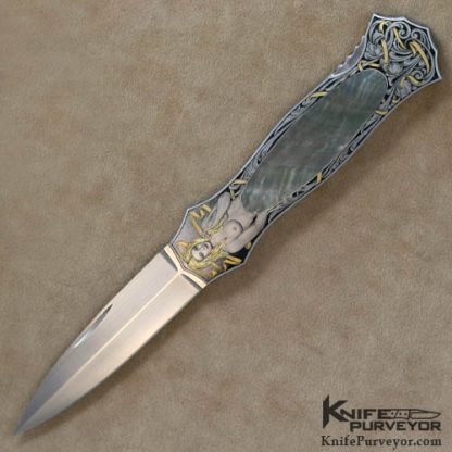 Joe Kious Custom Knife Blacklip Dagger Engraved by Brian Hochstrat