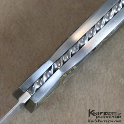 Joe Kious Custom Knife Blacklip Dagger Engraved by Brian Hochstrat - Image 6