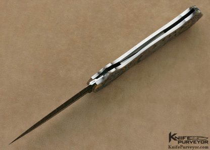Joe Kious Custom Knives Lee Griffiths Engraved Double Pocket Locket Lever Release with 14Kt Gold Toothpick - Image 15