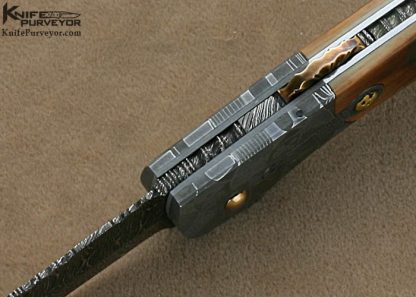 Joe Kious Custom Knives Robert Eggerling Mosaic Damascus Lockback Automatic - Image 6