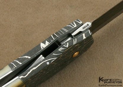 Joe Kious Custom Knife Damascus Lockback Auto - Image 6